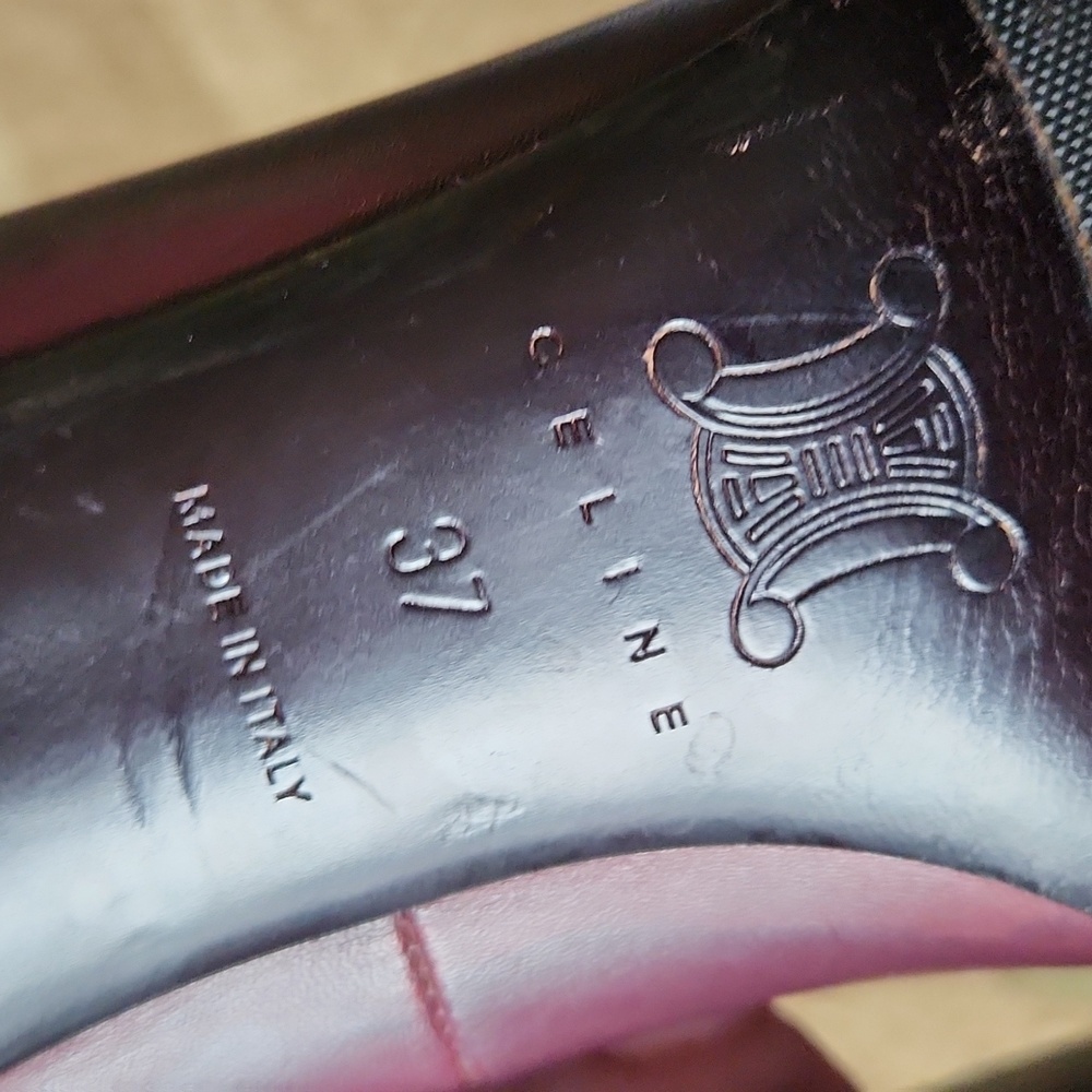 Celine Burgundy Women's Heels - Picture 9 of 10